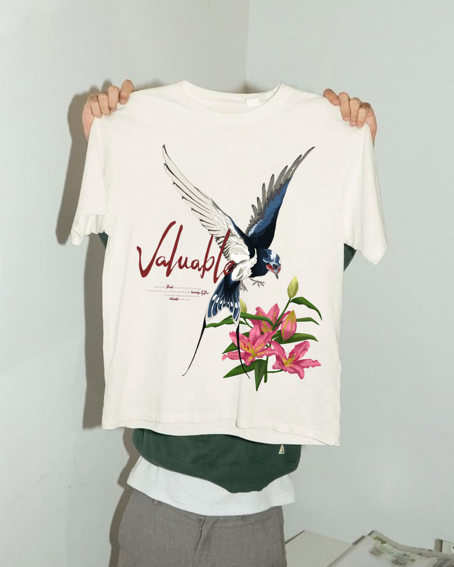 BIRDS AND LILIES - TSHIRT