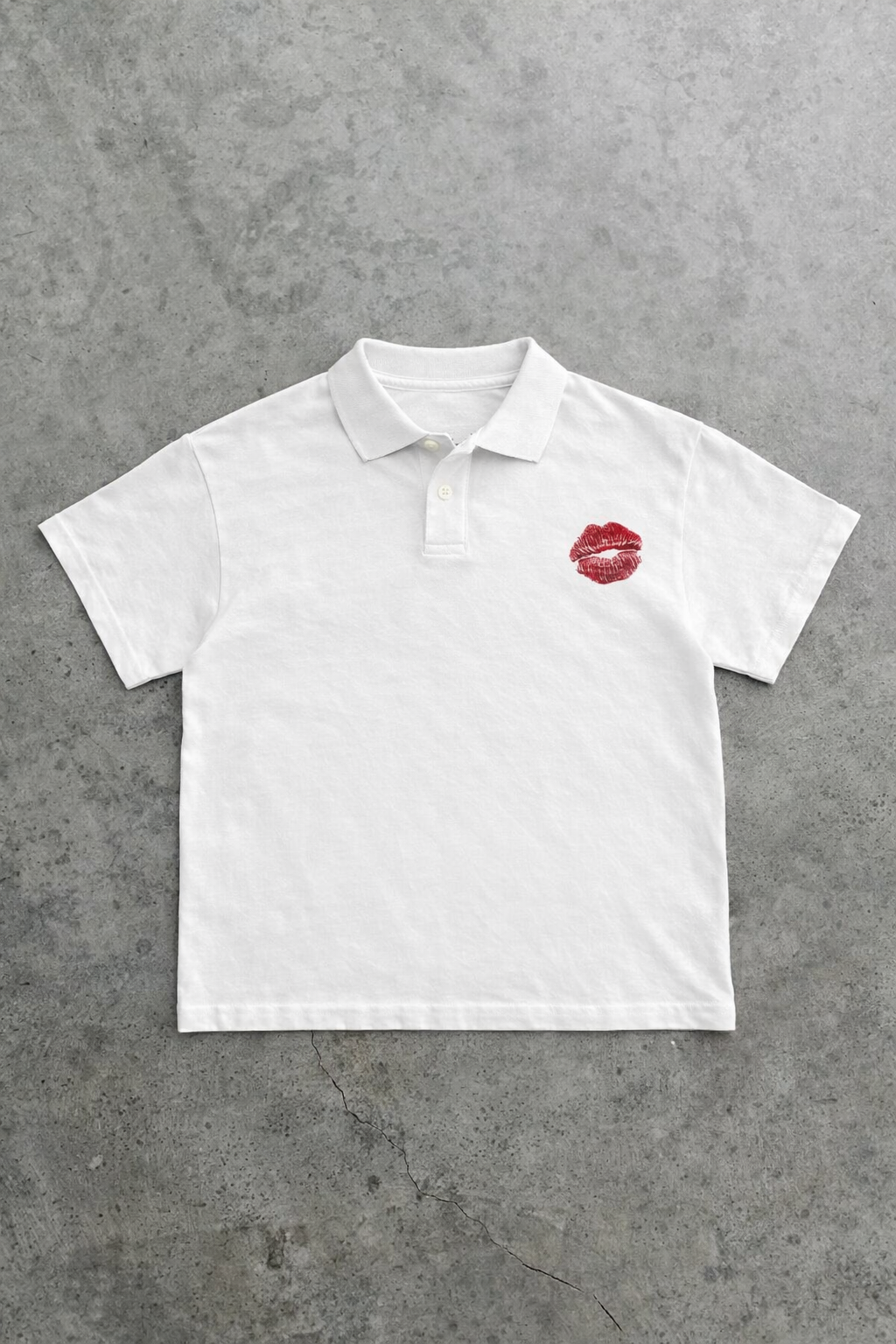CUSTOM LIP STAIN POLO TSHIRT
