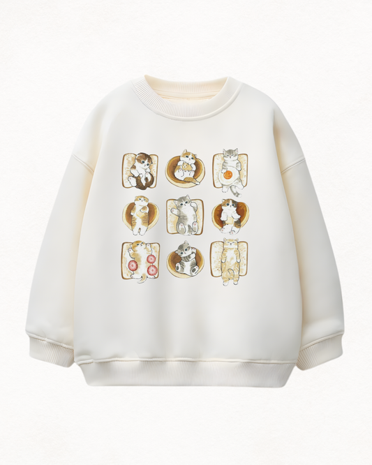 CAT BREAD OVERSIZED PREMIUM SWEATSHIRT