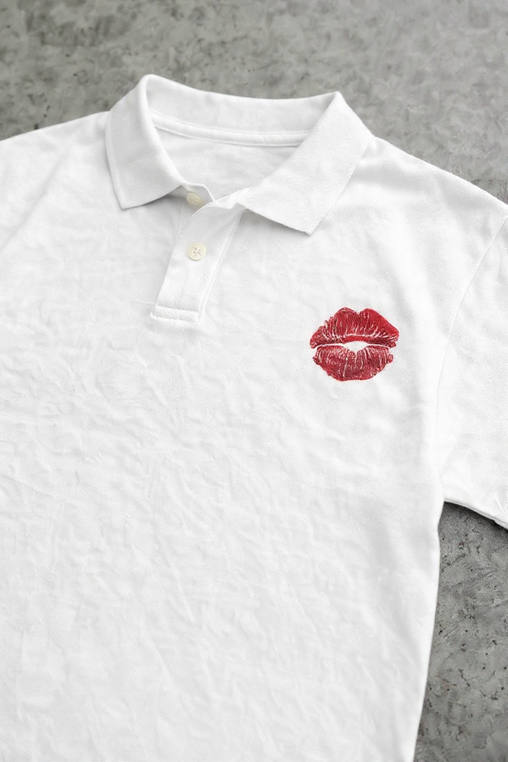 CUSTOM LIP STAIN POLO TSHIRT