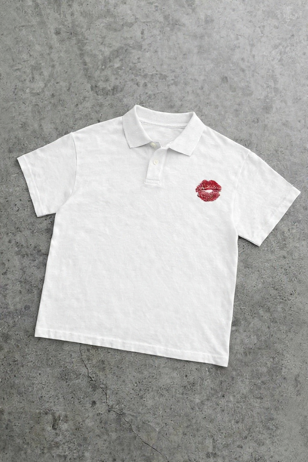 CUSTOM LIP STAIN POLO TSHIRT